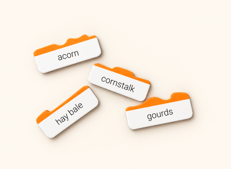 WittySprout Autumn Magnets Words